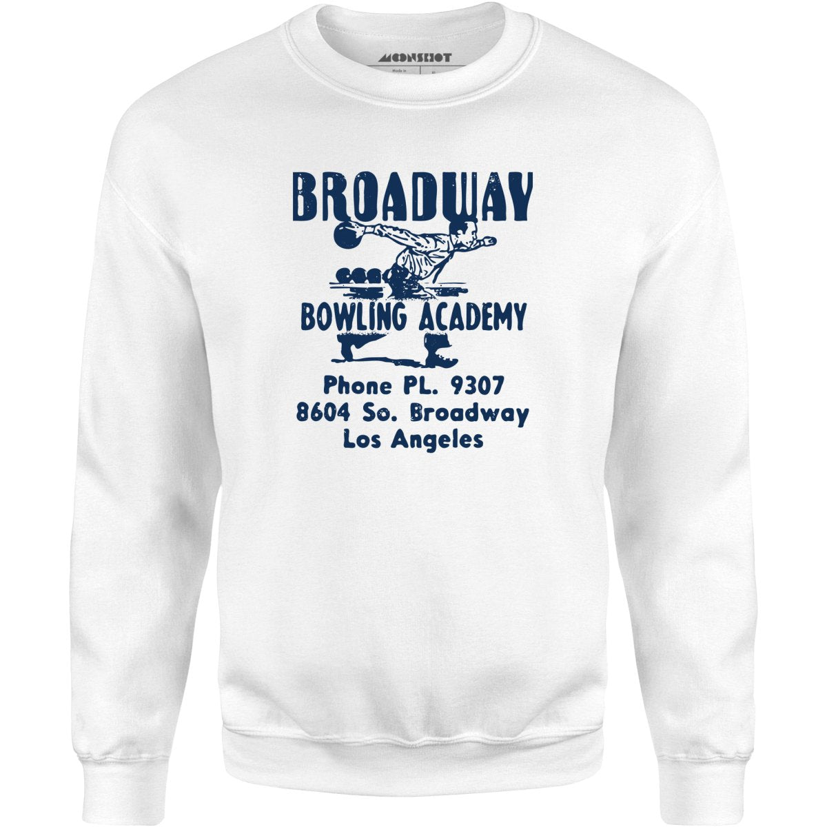 Broadway Bowling Academy - Los Angeles, CA - Vintage Bowling Alley - Unisex Sweatshirt