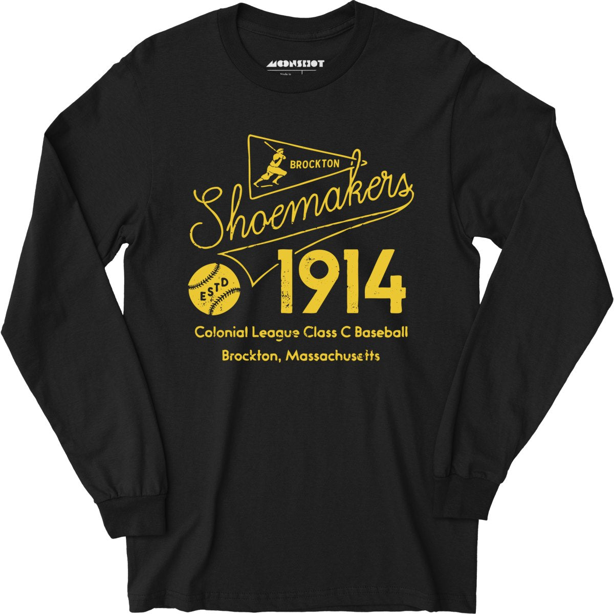 Brockton Shoemakers - Massachusetts - Vintage Defunct Baseball Teams - Long Sleeve T-Shirt