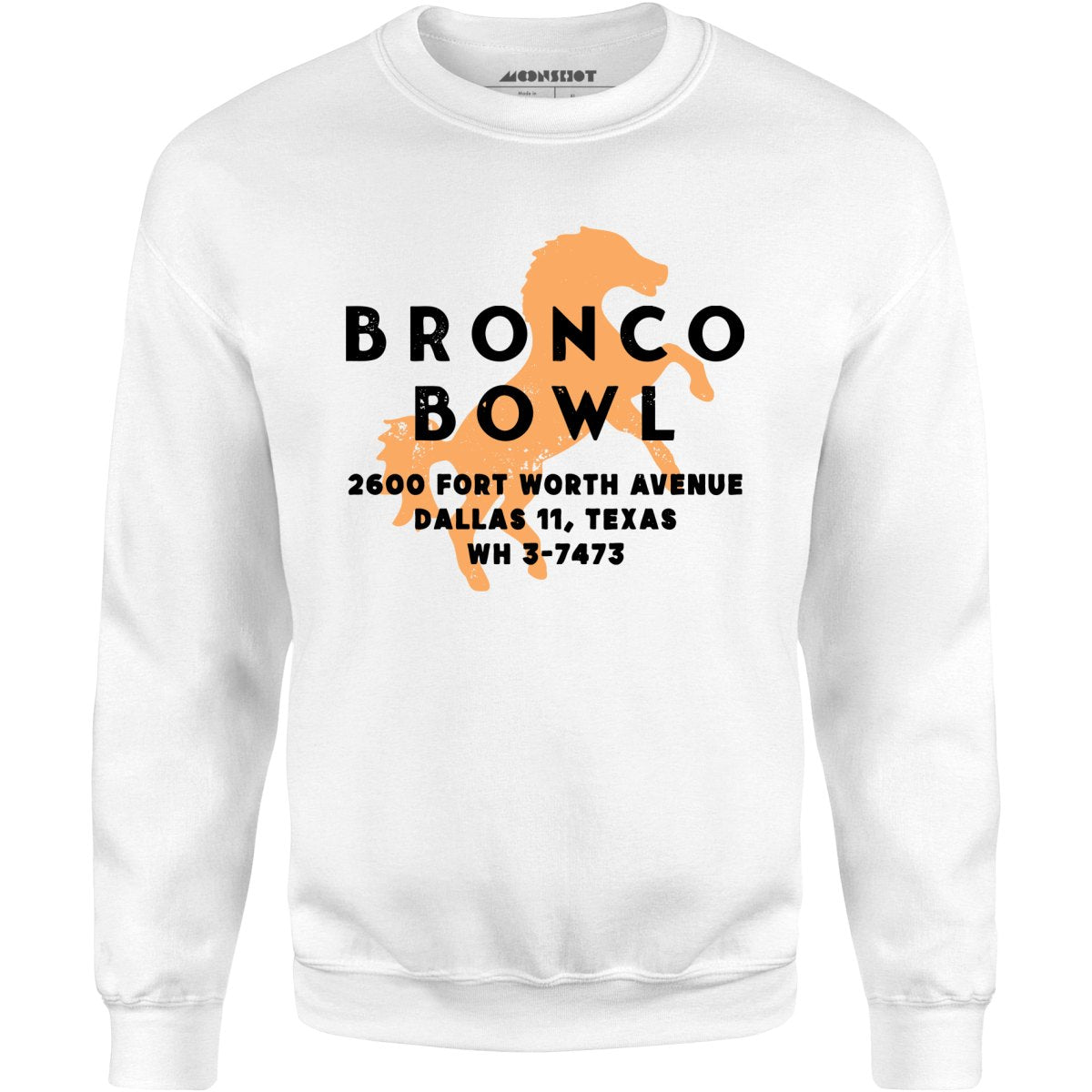 Bronco Bowl - Dallas, TX - Vintage Bowling Alley - Unisex Sweatshirt