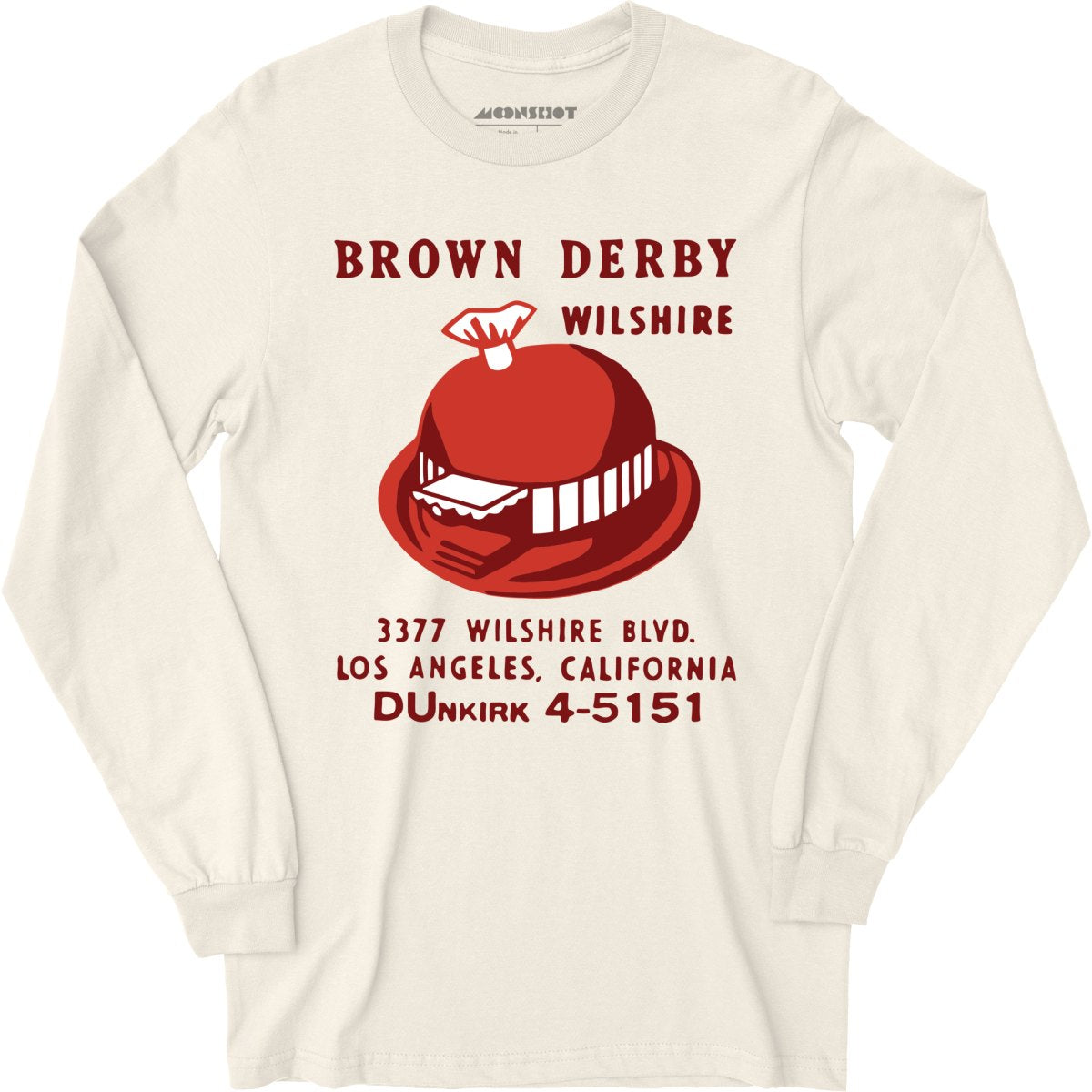 Brown Derby - Los Angeles, CA - Vintage Restaurant - Long Sleeve T-Shirt
