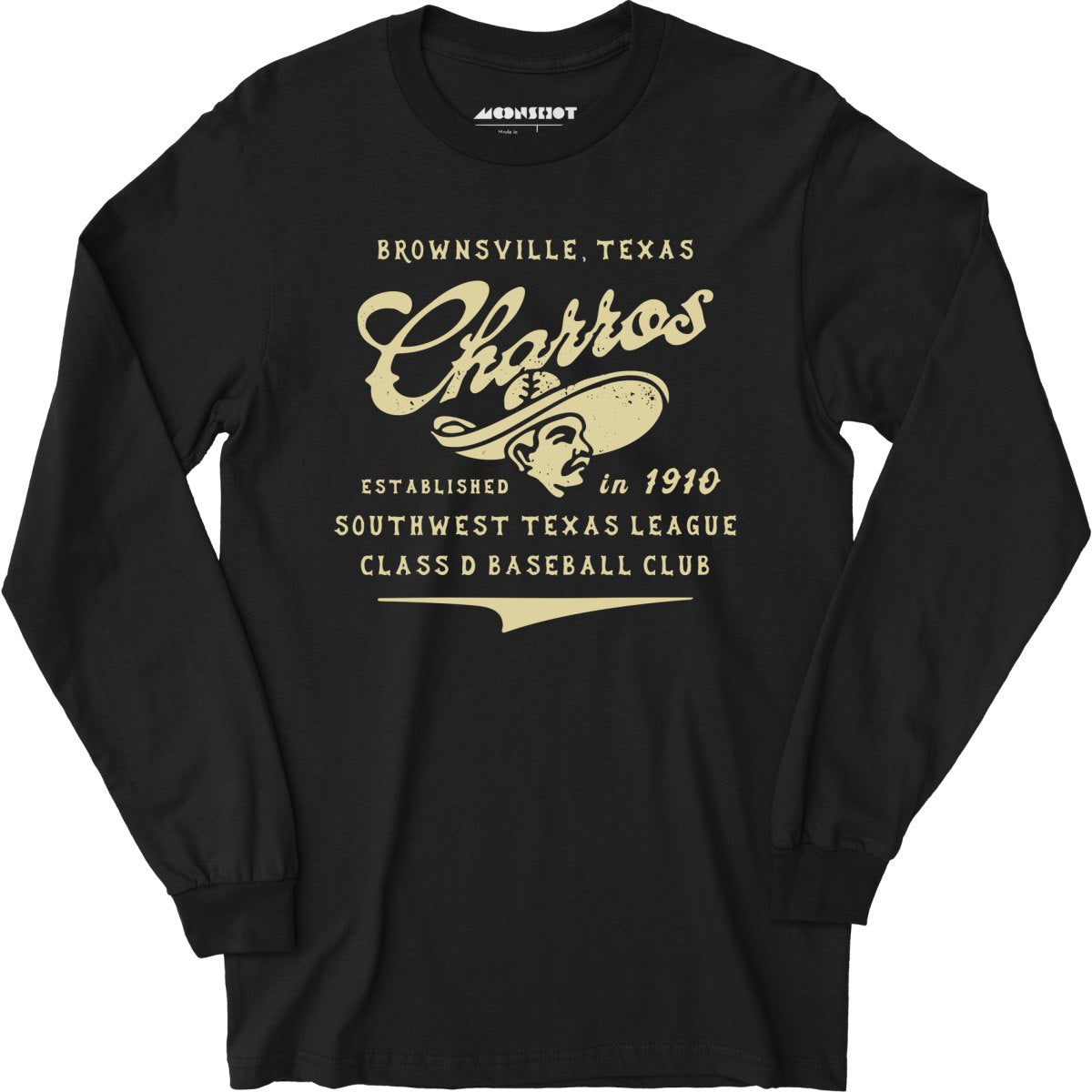 Brownsville Charros - Texas - Vintage Defunct Baseball Teams - Long Sleeve T-Shirt