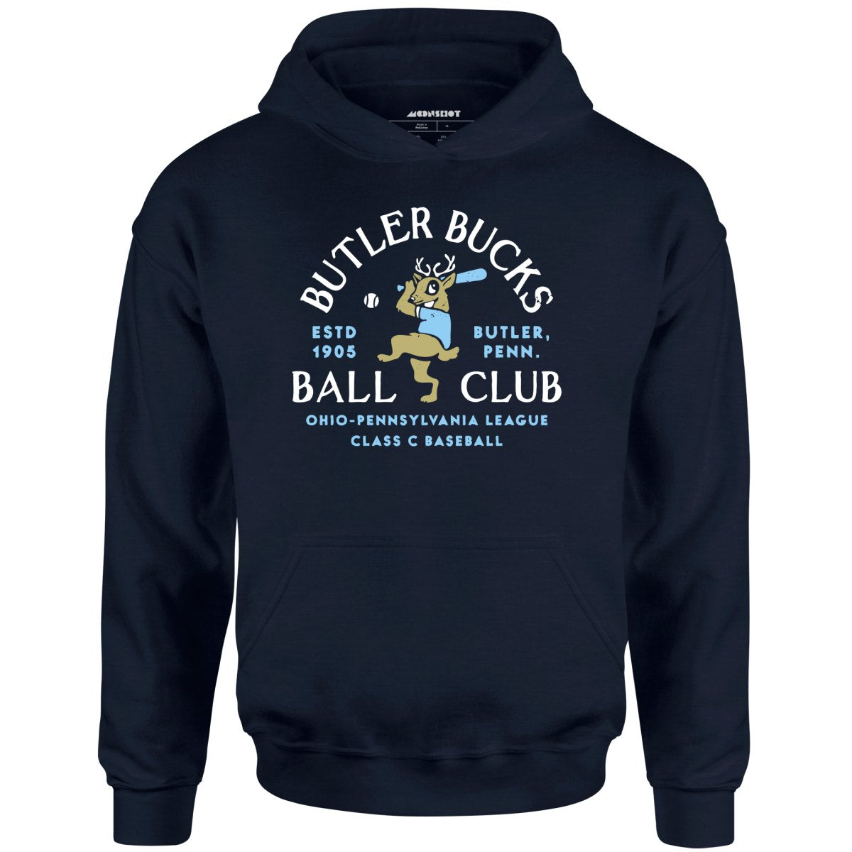 Butler Bucks - Pennsylvania - Vintage Defunct Baseball Teams - Unisex Hoodie