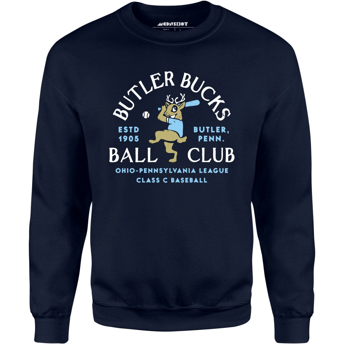 Butler Bucks - Pennsylvania - Vintage Defunct Baseball Teams - Unisex Sweatshirt