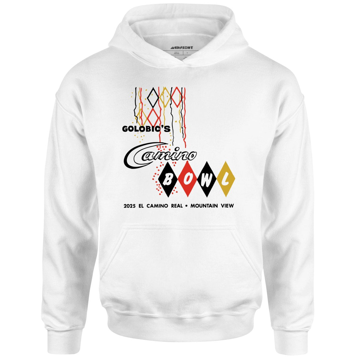 Camino Bowl - Mountain View, CA - Vintage Bowling Alley - Unisex Hoodie