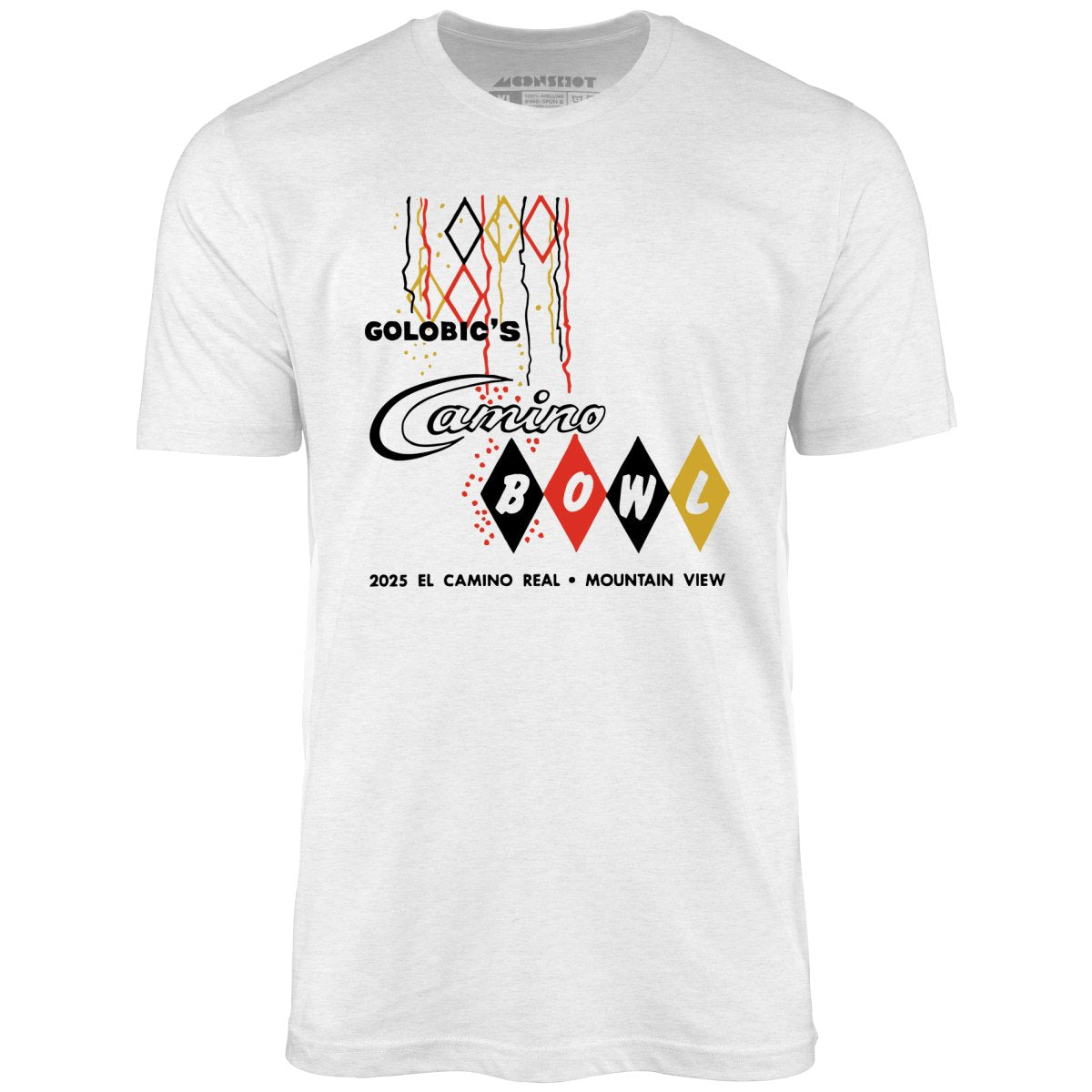 Camino Bowl - Mountain View, CA - Vintage Bowling Alley - Unisex T-Shirt