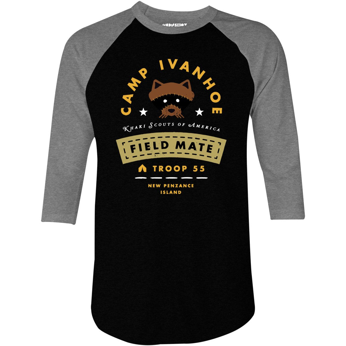 Camp Ivanhoe Moonrise Kingdom - 3/4 Sleeve Raglan T-Shirt