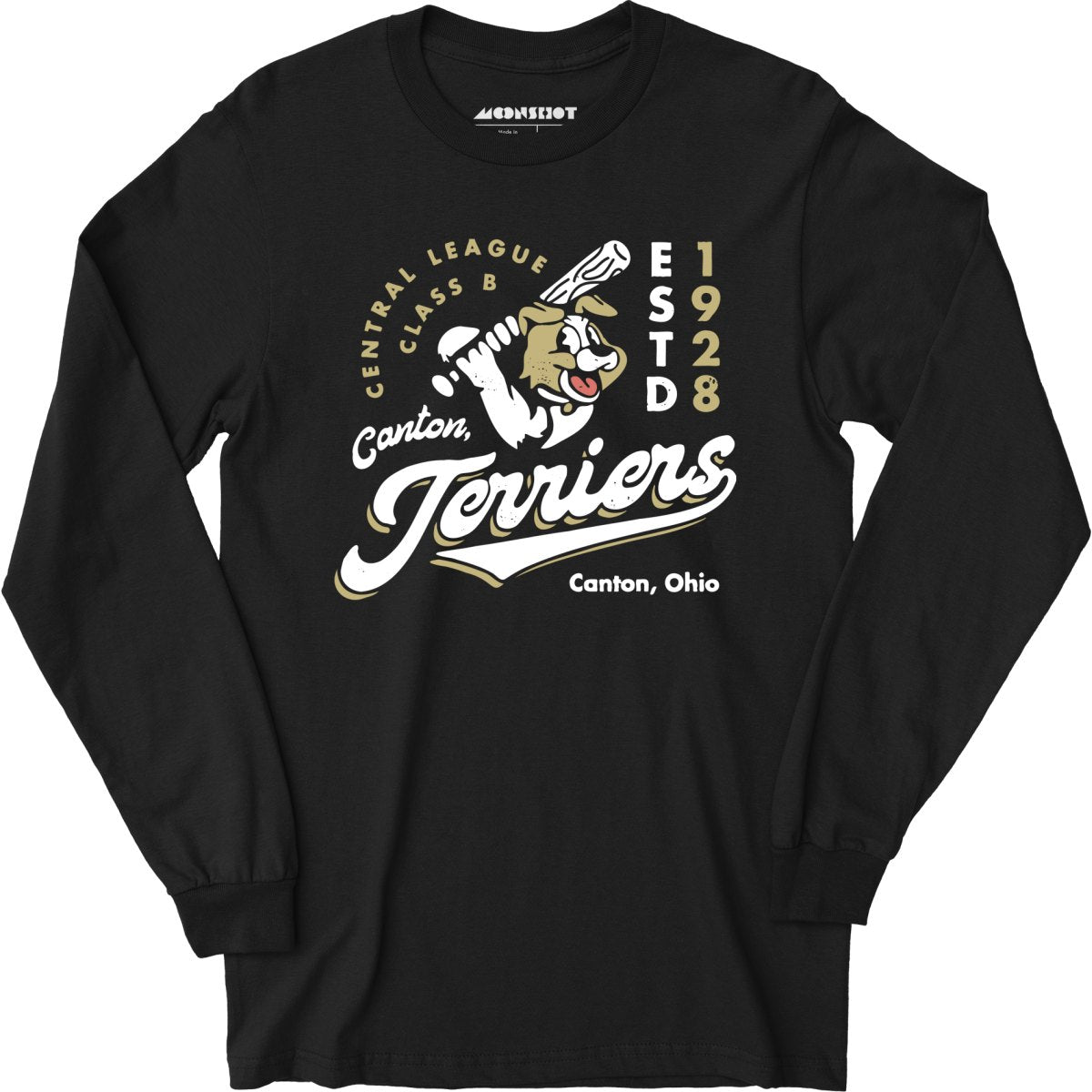 Canton Terriers - Ohio  - Vintage Defunct Baseball Teams - Long Sleeve T-Shirt