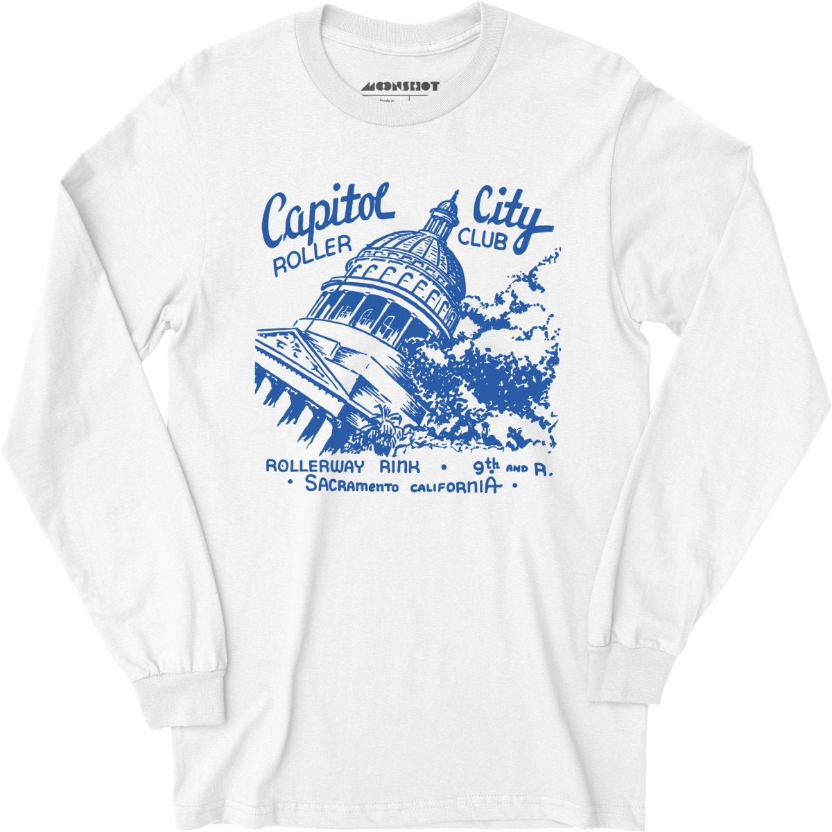 Capitol City Roller Club - Sacramento, CA - Vintage Roller Rink - Long Sleeve T-Shirt