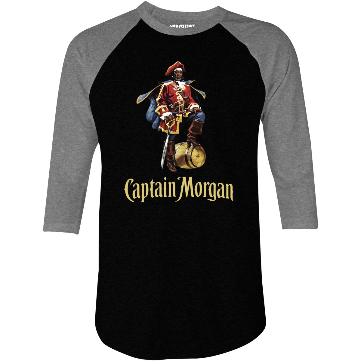 Captain Morgan Freeman - 3/4 Sleeve Raglan T-Shirt