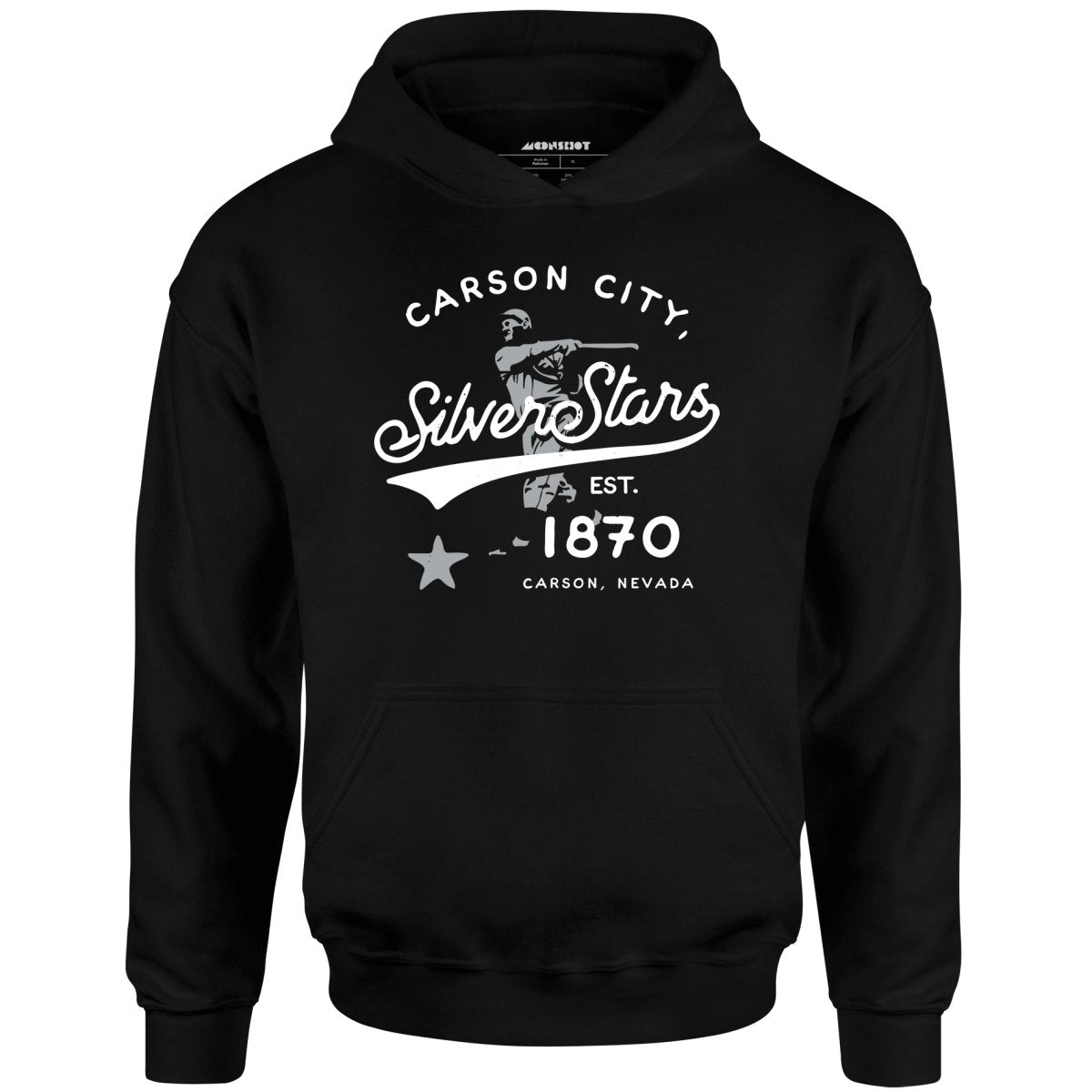 Carson City Silver Stars - Nevada - Vintage Defunct Baseball Teams - Unisex Hoodie