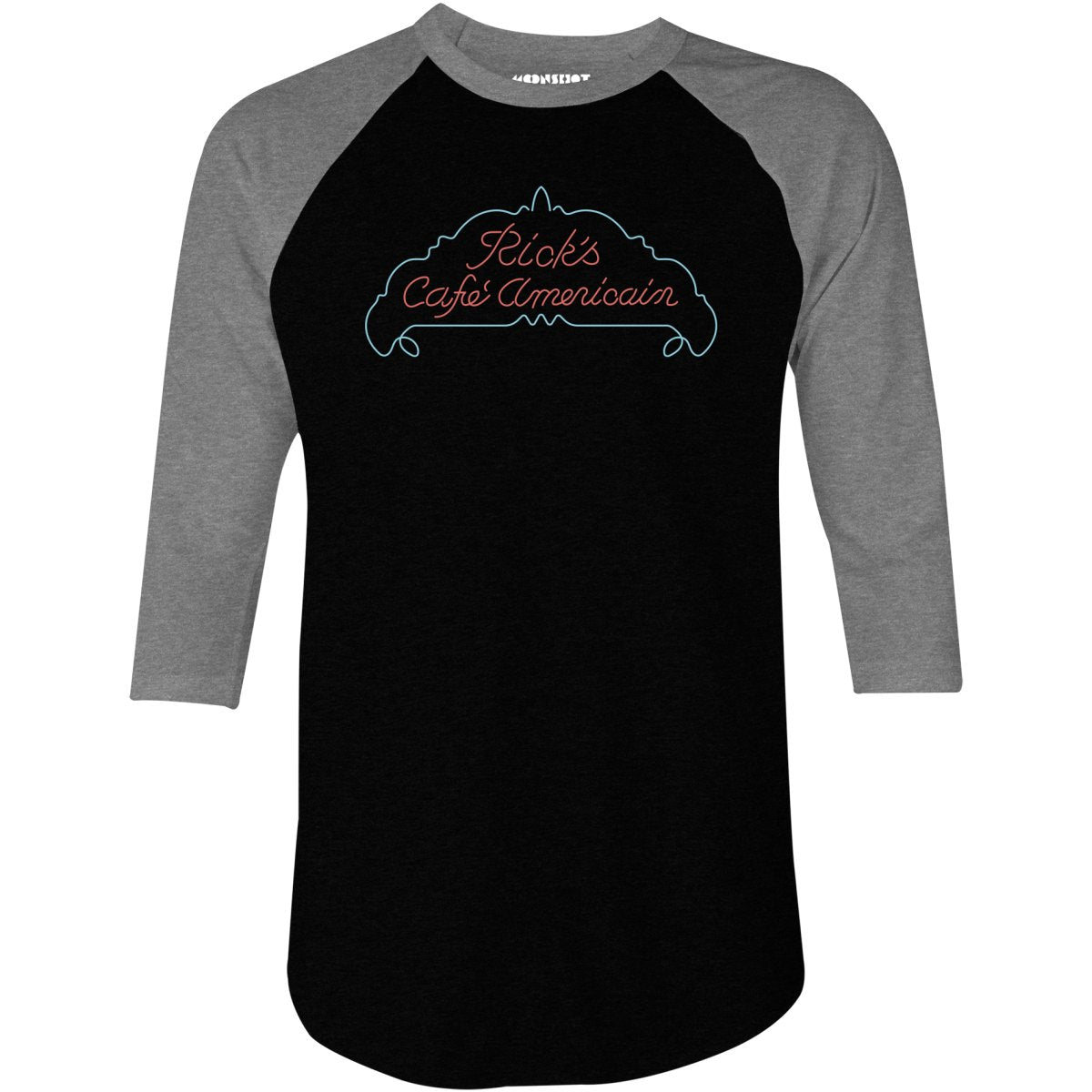 Casablanca - Rick's Cafe Americain - 3/4 Sleeve Raglan T-Shirt