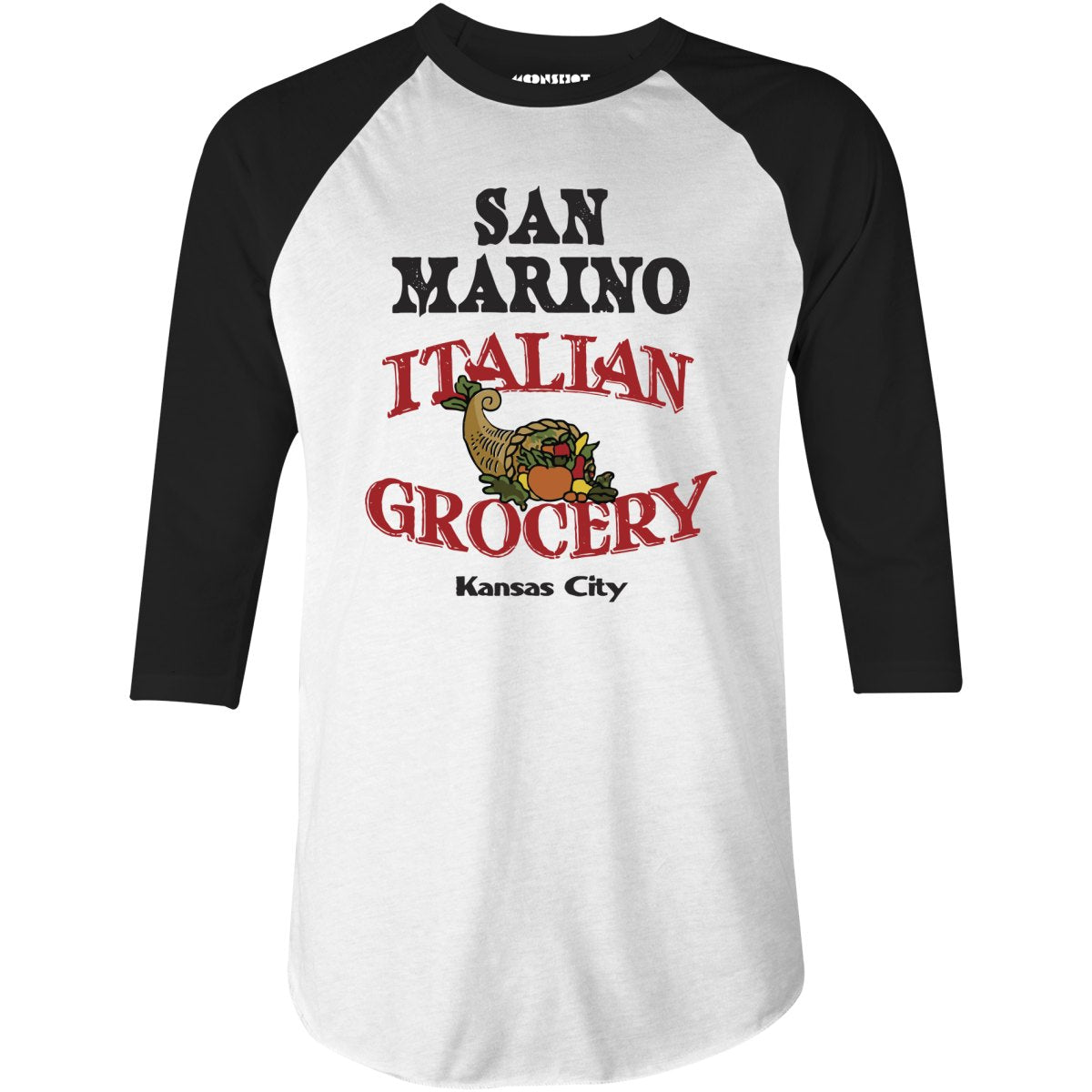 Casino - San Marino Italian Grocery - 3/4 Sleeve Raglan T-Shirt