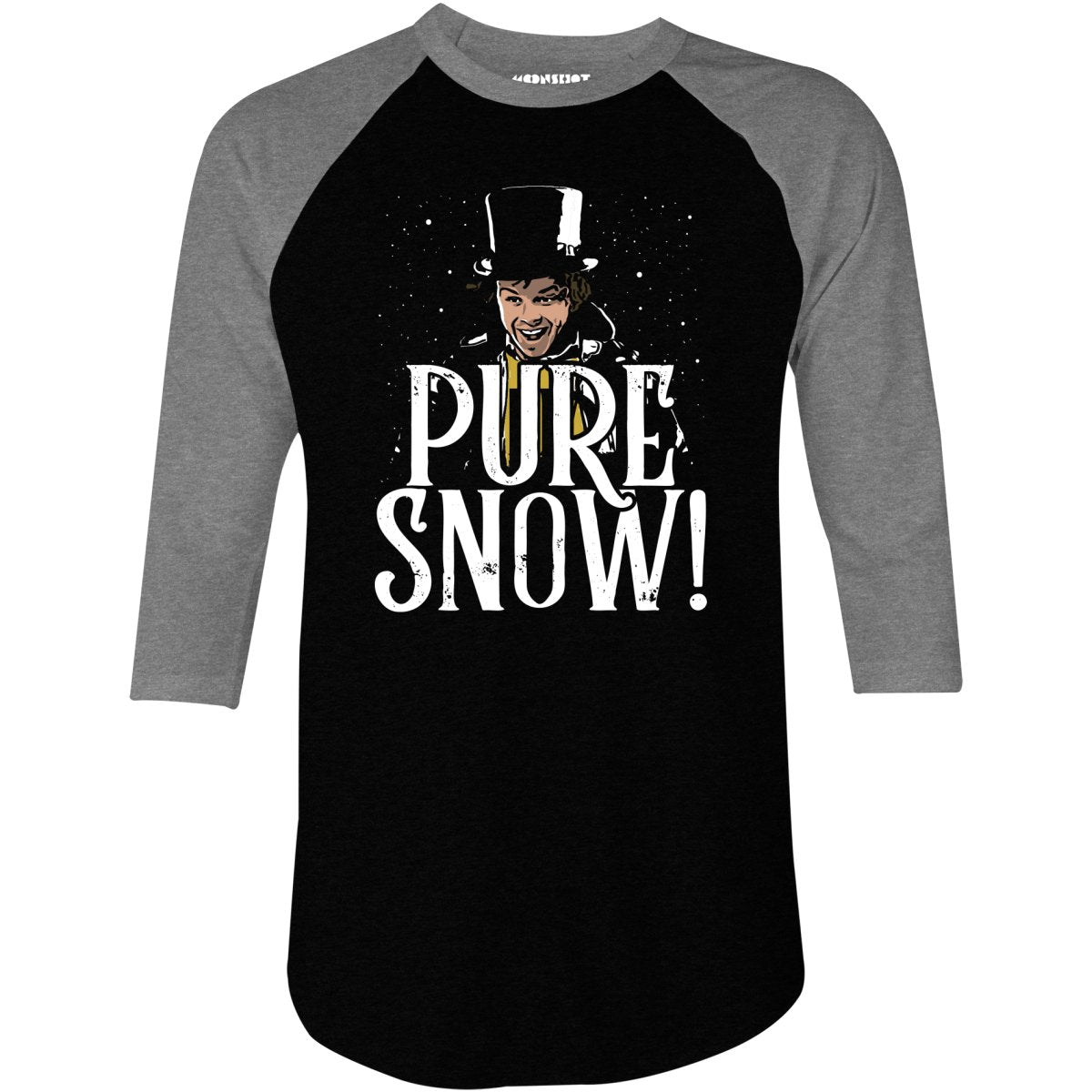 Charles DeMar - Pure Snow! - 3/4 Sleeve Raglan T-Shirt