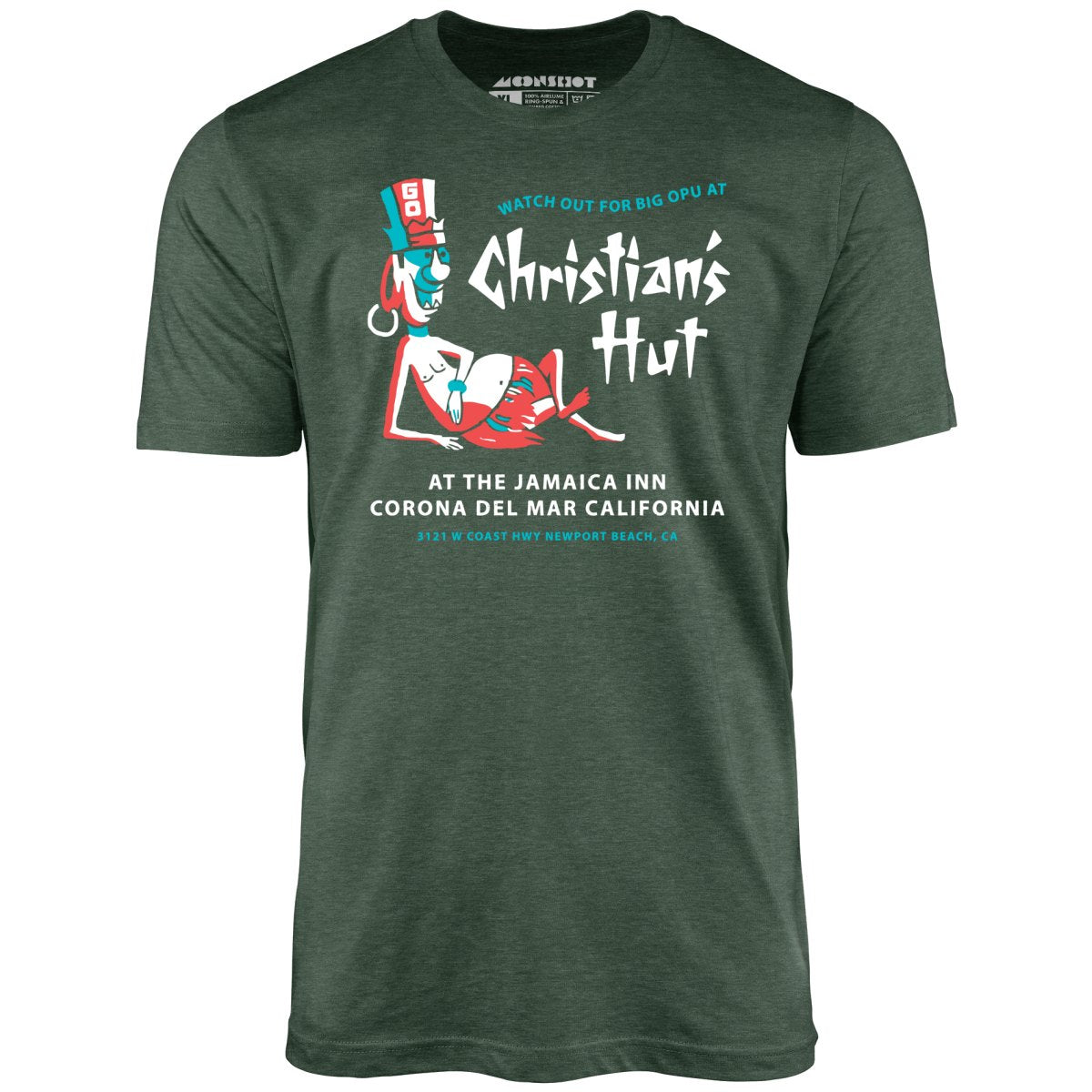 Christian's Hut - Corona Del Mar, CA - Vintage Tiki Bar - Unisex T-Shirt