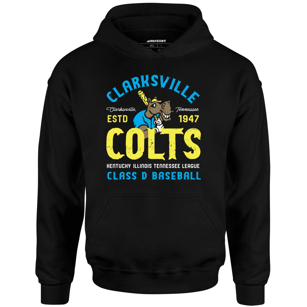 Clarksville Colts - Tennessee - Vintage Defunct Baseball Teams - Unisex Hoodie