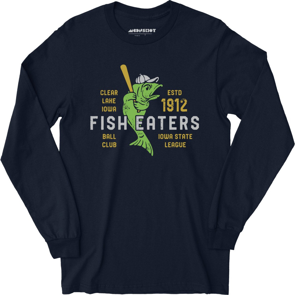 Clear Lake Fish Eaters - Iowa  - Vintage Defunct Baseball Teams - Long Sleeve T-Shirt