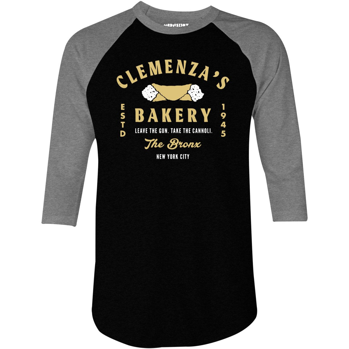Clemenza's Bakery - 3/4 Sleeve Raglan T-Shirt
