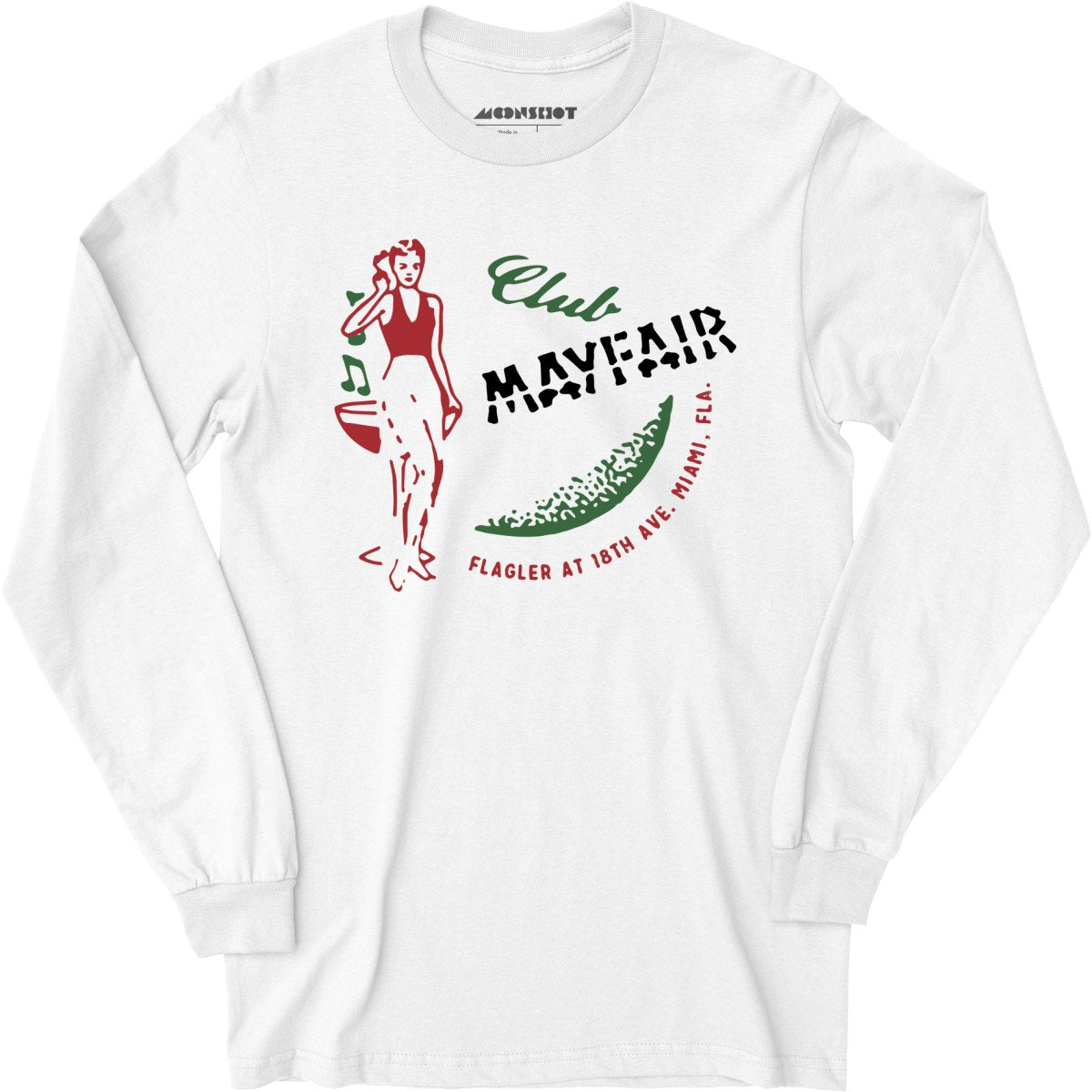 Club Mayfair - Miami, FL - Vintage Restaurant - Long Sleeve T-Shirt