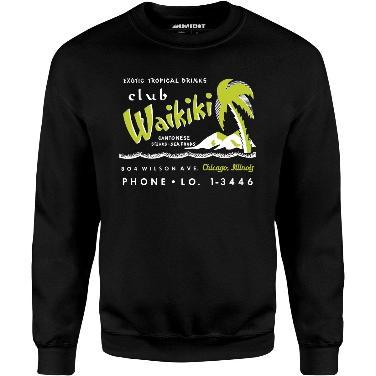 Club Waikiki - Chicago, IL - Vintage Tiki Bar - Unisex Sweatshirt