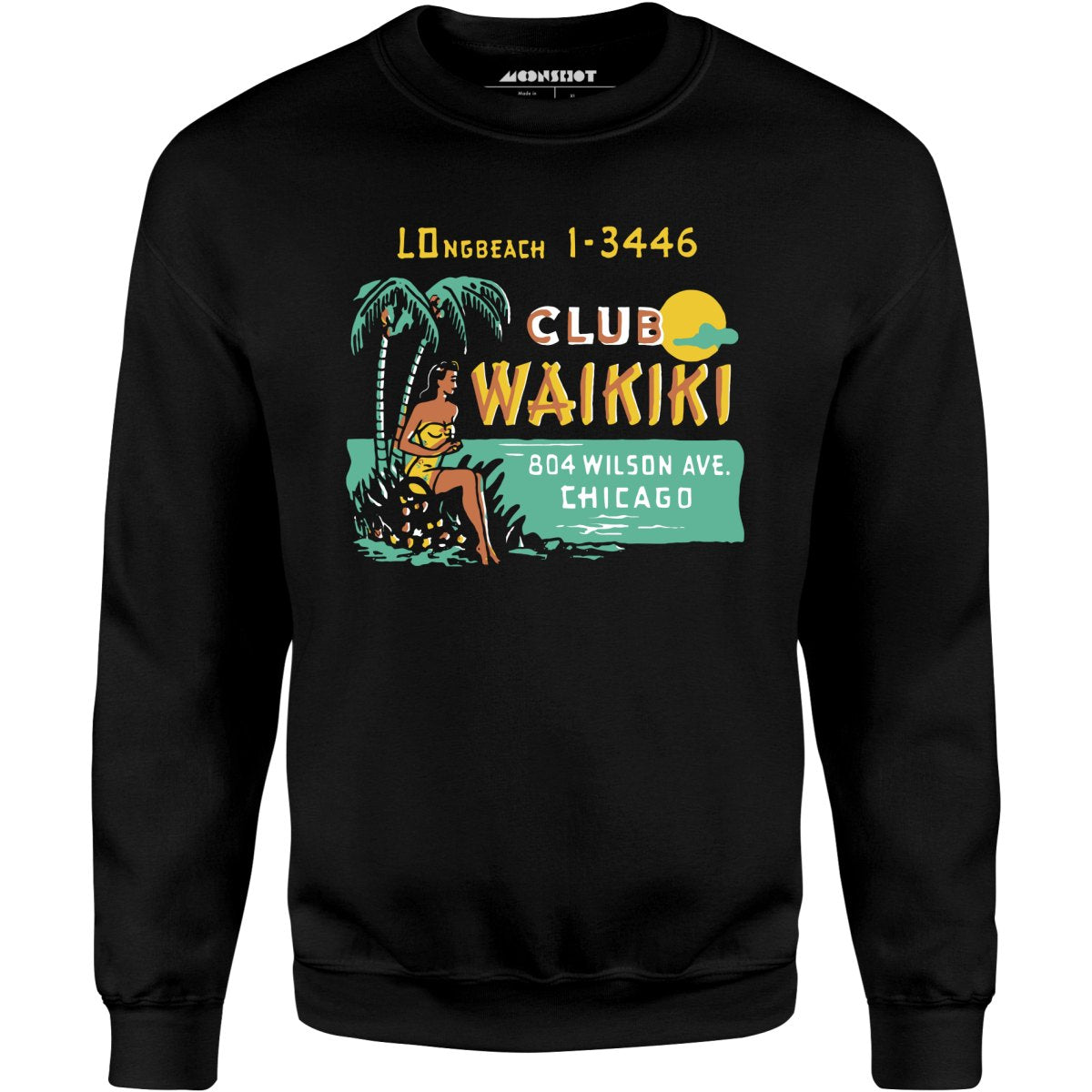 Club Waikiki v2 - Chicago, IL - Vintage Tiki Bar - Unisex Sweatshirt