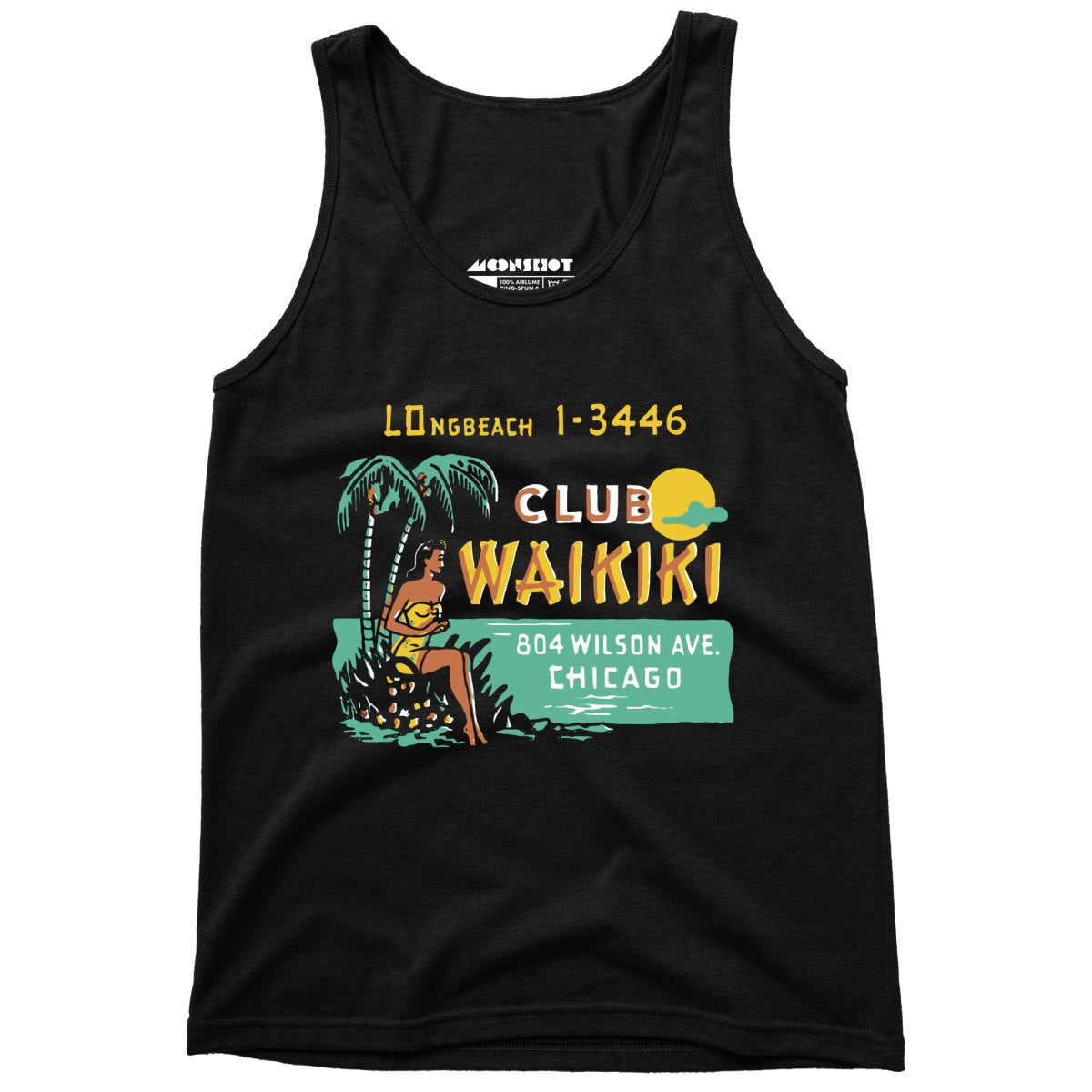 Club Waikiki v2 - Chicago, IL - Vintage Tiki Bar - Unisex Tank Top