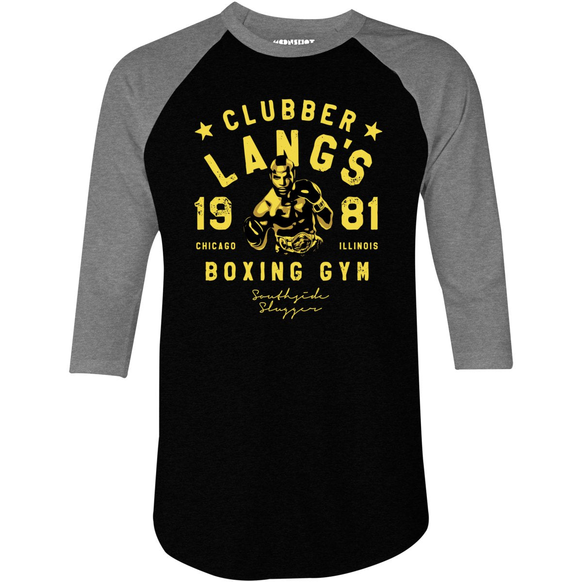 Clubber Lang's Boxing Gym - 3/4 Sleeve Raglan T-Shirt
