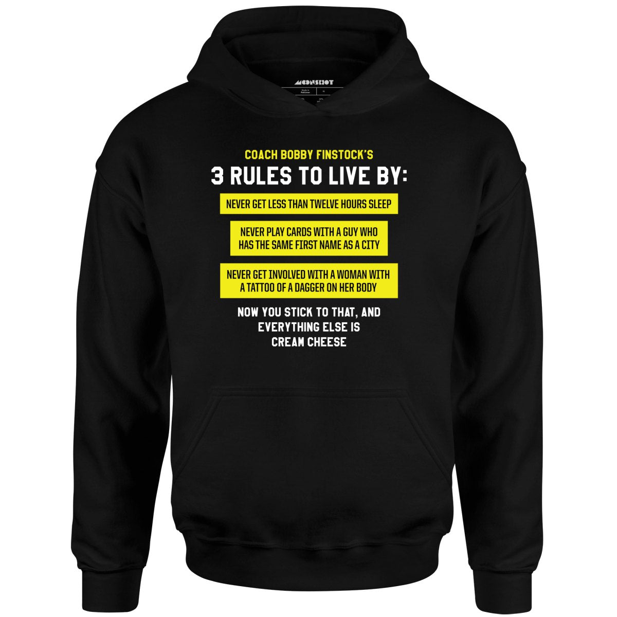Coach Bobby Finstock's 3 Rules to Live By - Unisex Hoodie