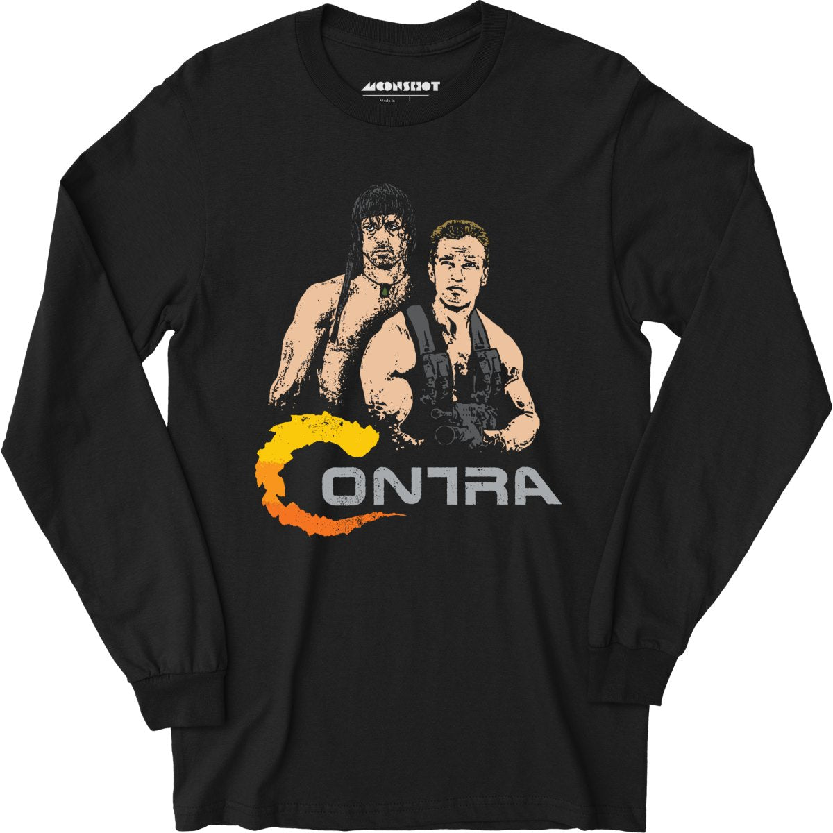 Contra Action Heroes Mashup Parody - Long Sleeve T-Shirt