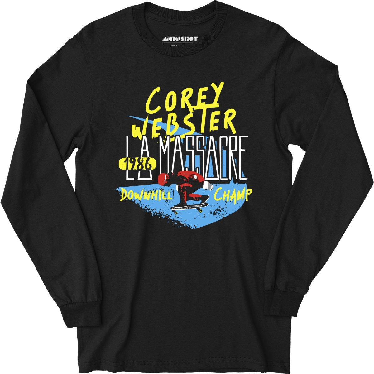 Corey Webster 1986 LA Massacre Downhill Champ - Long Sleeve T-Shirt