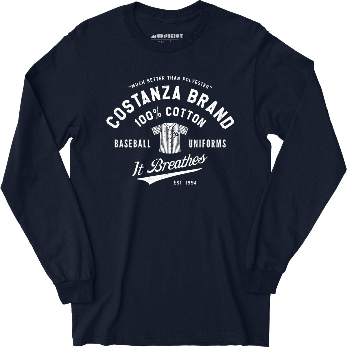 Costanza Brand Cotton Baseball Uniforms - Long Sleeve T-Shirt