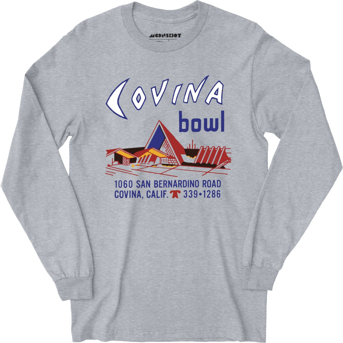 Covina Bowl - Covina, CA - Vintage Bowling Alley - Long Sleeve T-Shirt