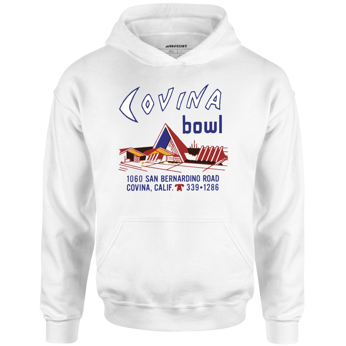 Covina Bowl - Covina, CA - Vintage Bowling Alley - Unisex Hoodie