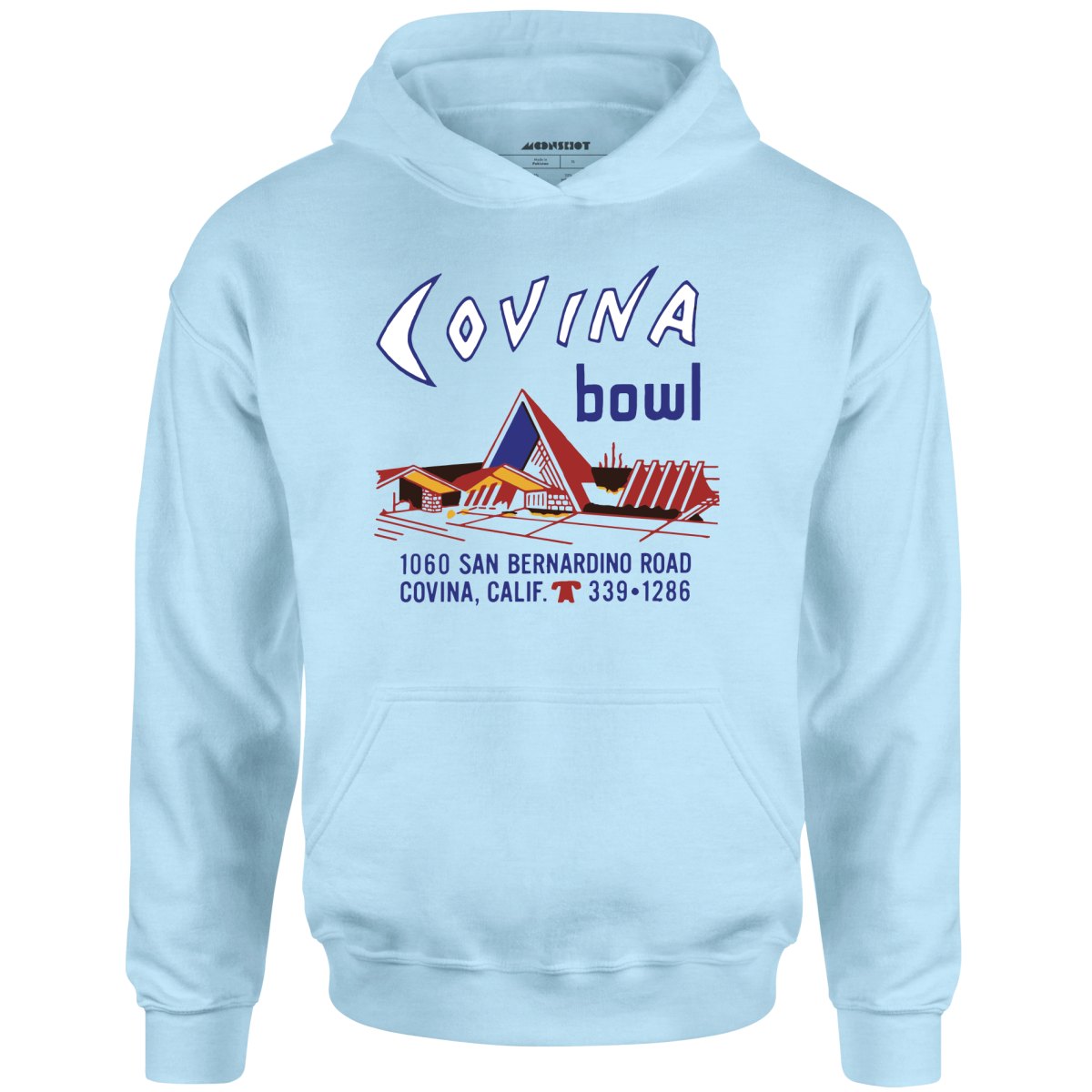 Covina Bowl - Covina, CA - Vintage Bowling Alley - Unisex Hoodie