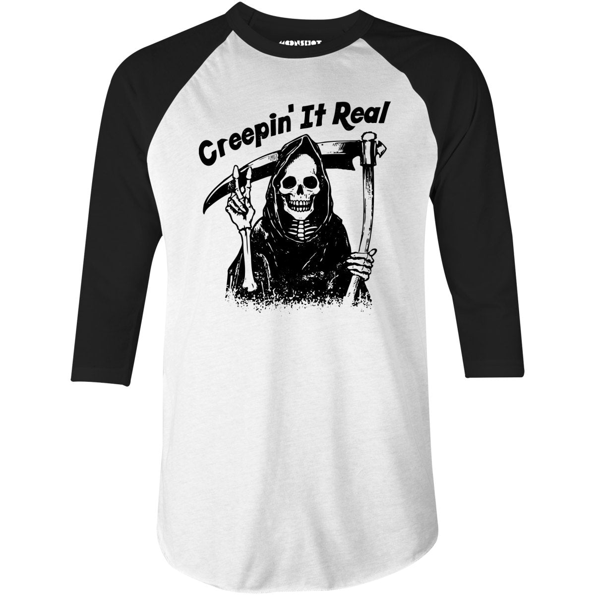 Creepin' it Real - 3/4 Sleeve Raglan T-Shirt