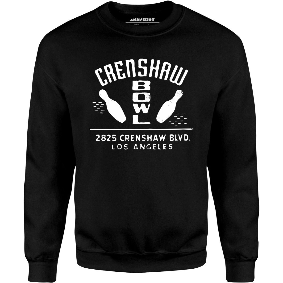 Crenshaw Bowl - Los Angeles, CA - Vintage Bowling Alley - Unisex Sweatshirt