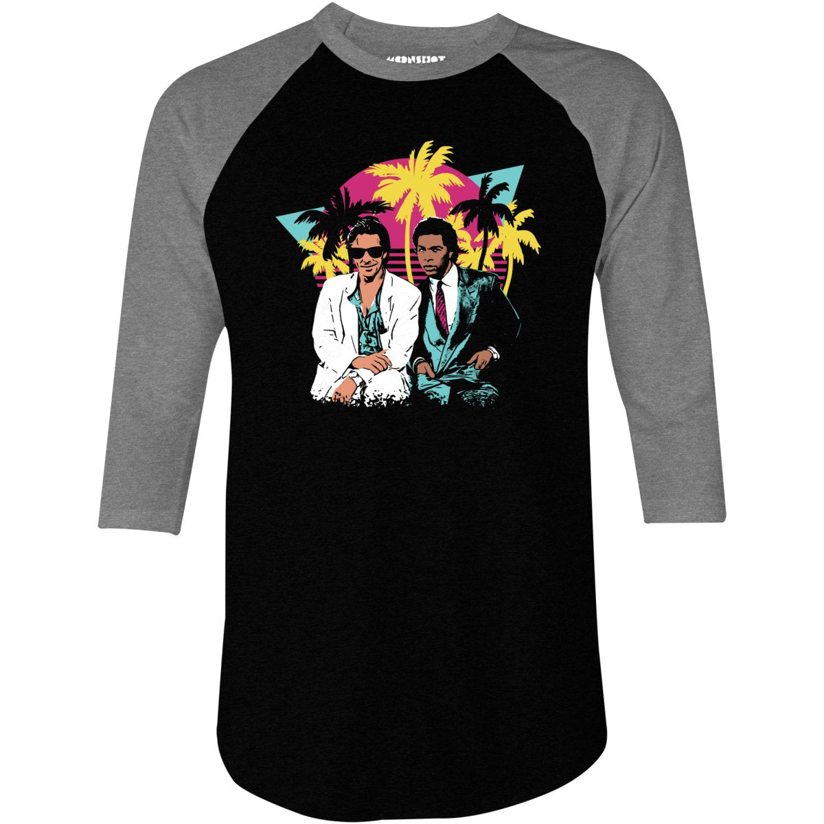Crockett and Tubbs - 3/4 Sleeve Raglan T-Shirt