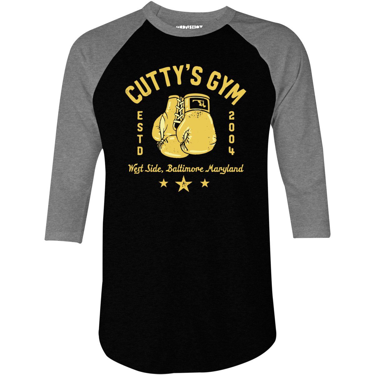 Cutty's Gym - The Wire - 3/4 Sleeve Raglan T-Shirt