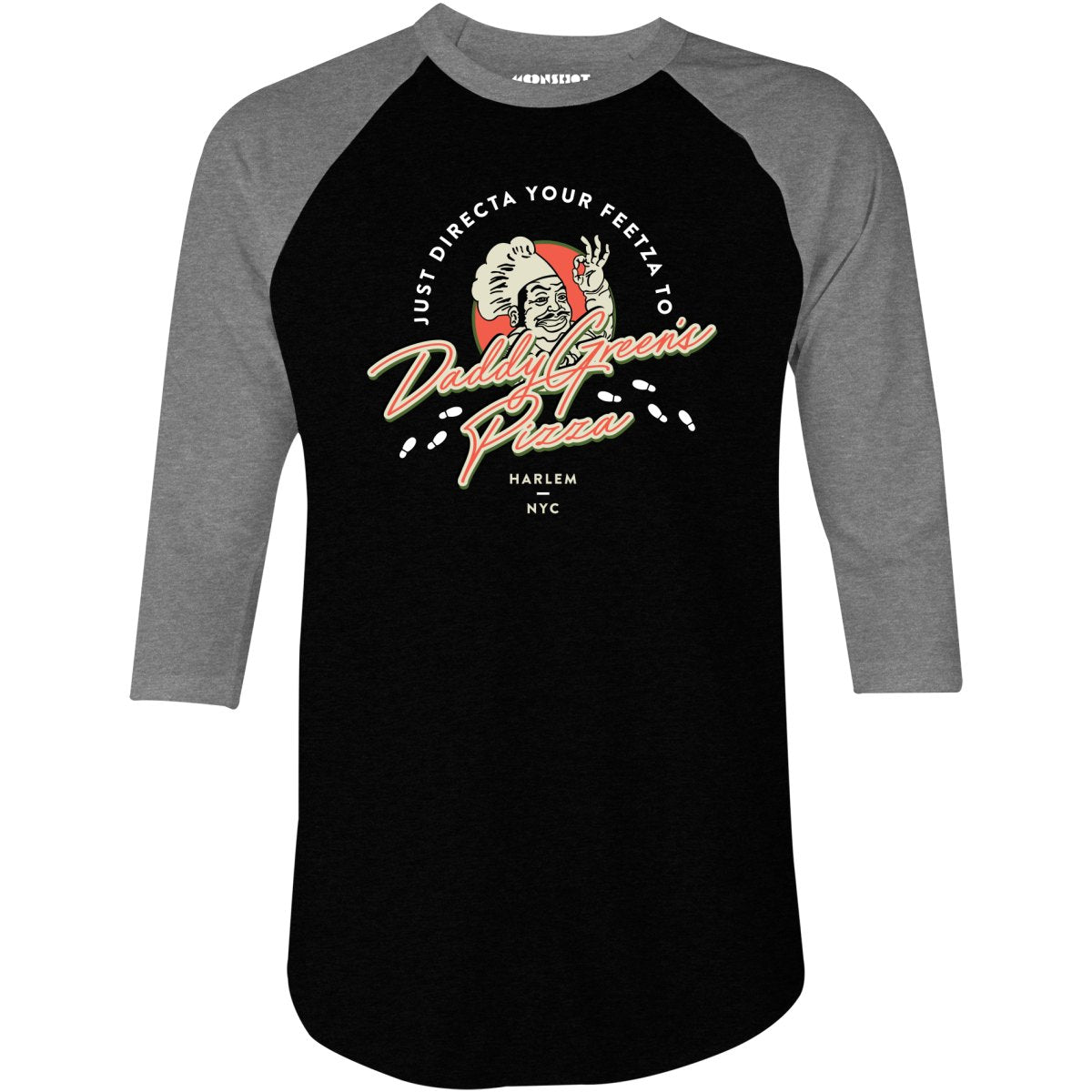 Daddy Green's Pizza - Last Dragon - 3/4 Sleeve Raglan T-Shirt