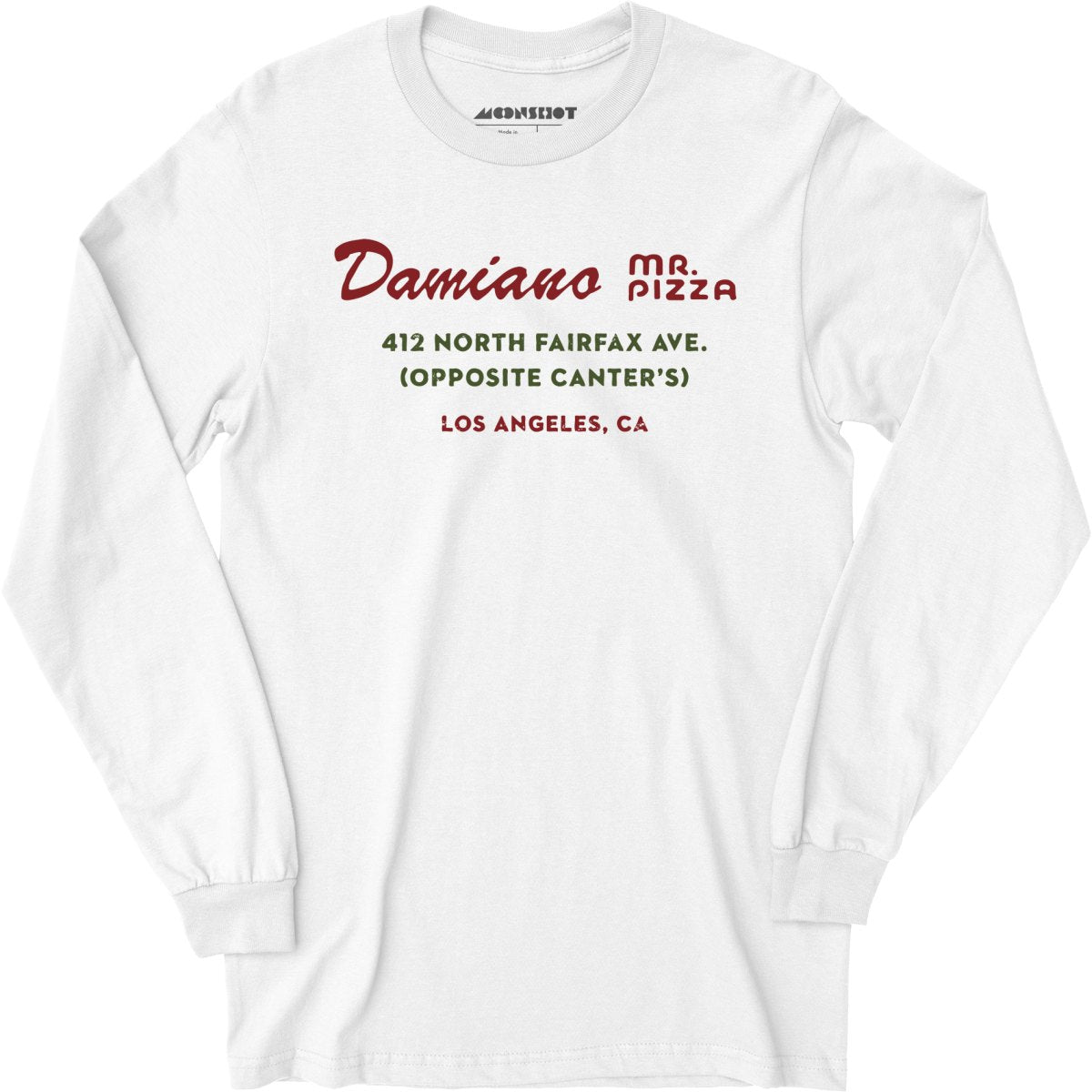 Damiano Mr. Pizza - Los Angeles, CA - Vintage Restaurant - Long Sleeve T-Shirt