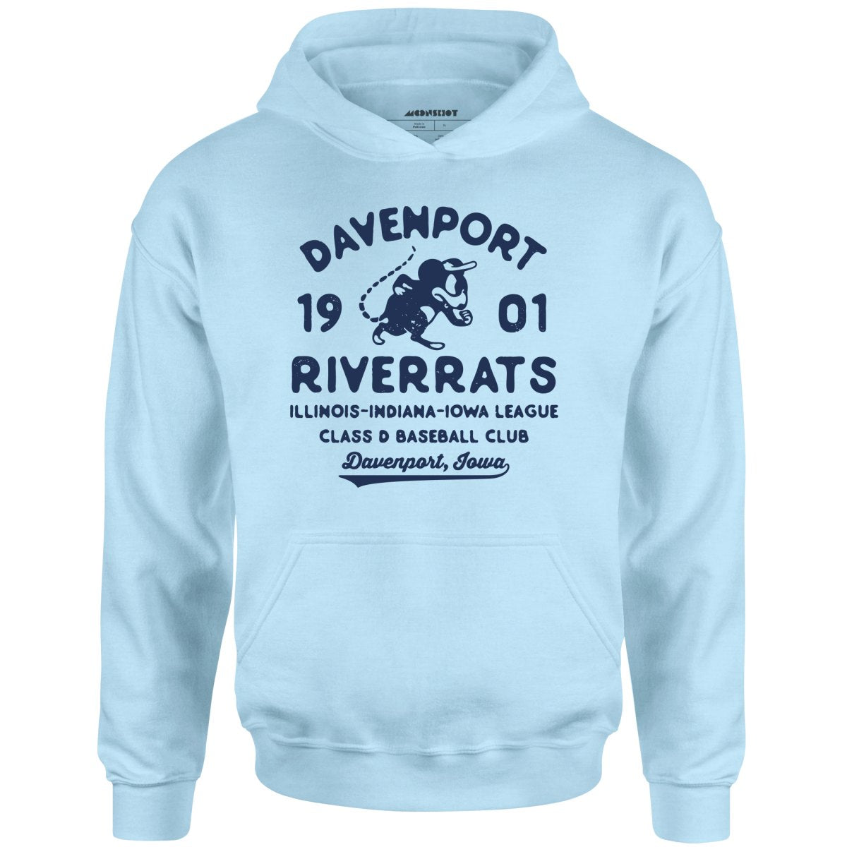 Davenport River Rats - Iowa - Vintage Defunct Baseball Teams - Unisex Hoodie