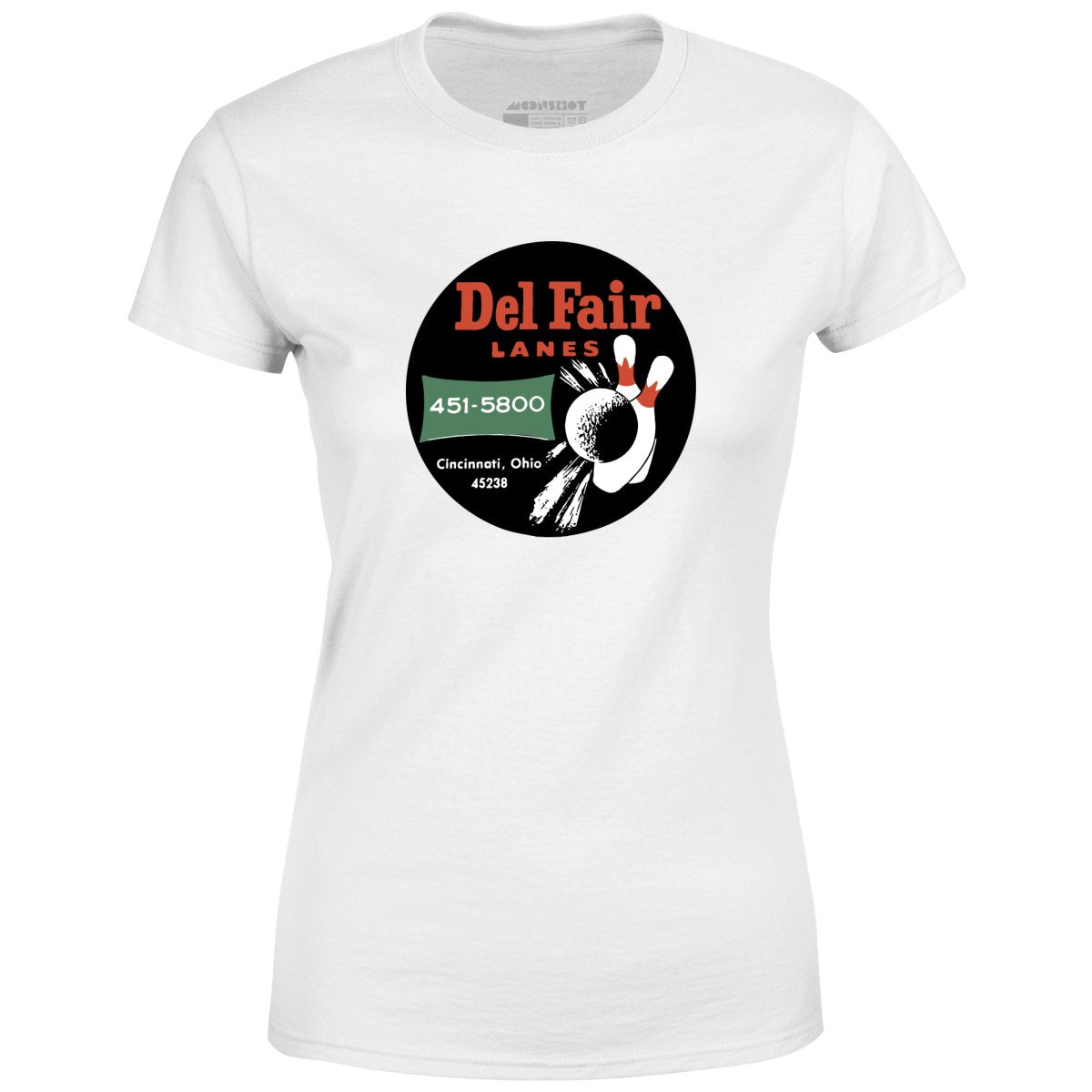 Del Fair Lanes - Cincinnati, OH - Vintage Bowling Alley - Women's T-Shirt
