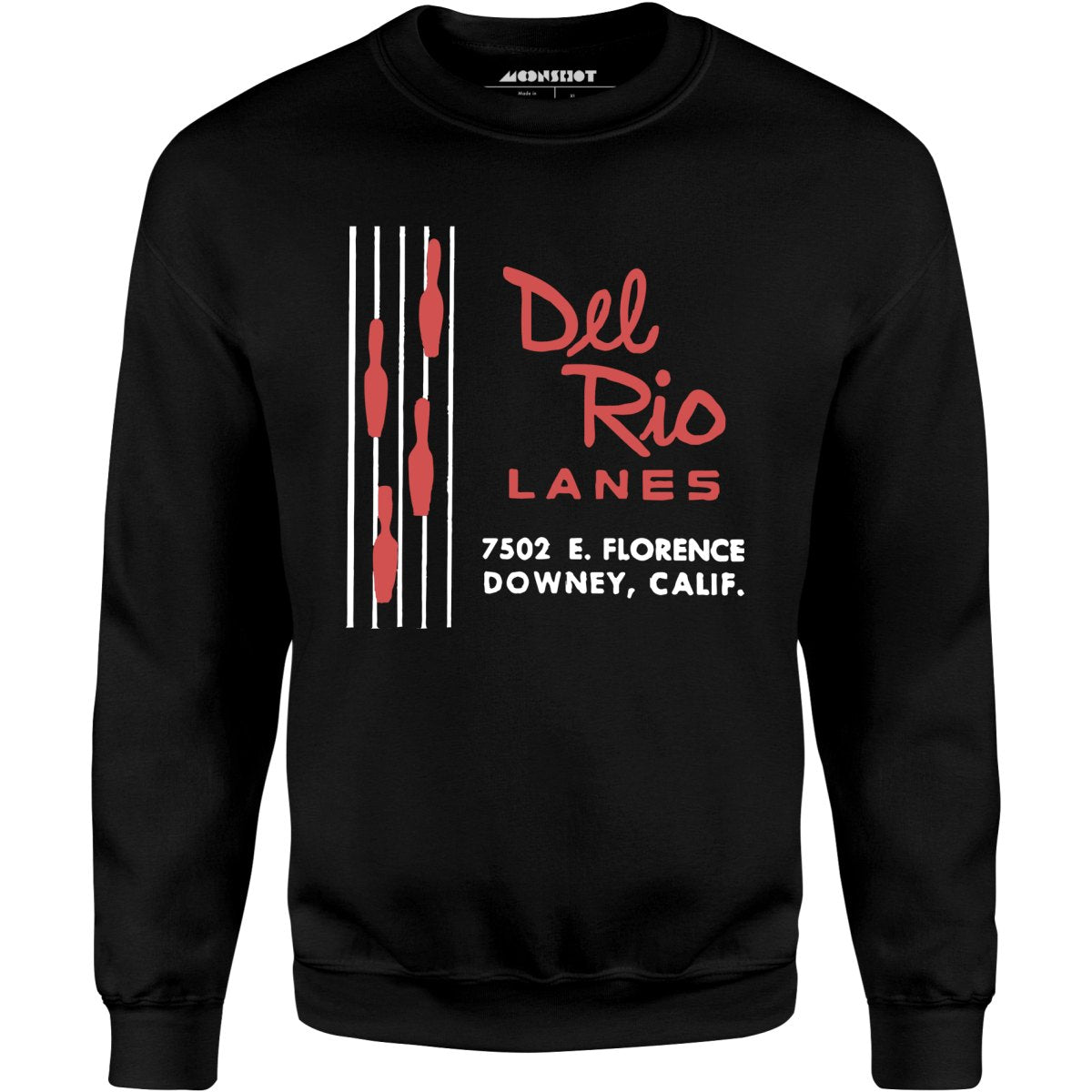 Del Rio Lanes - Downey, CA - Vintage Bowling Alley - Unisex Sweatshirt