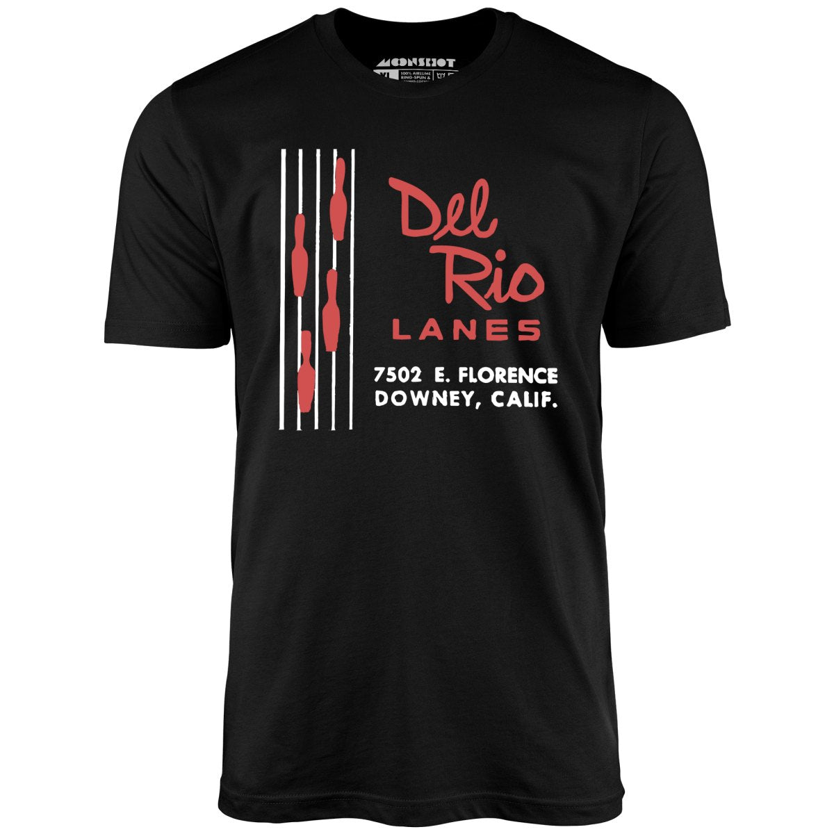 Del Rio Lanes - Downey, CA - Vintage Bowling Alley - Unisex T-Shirt