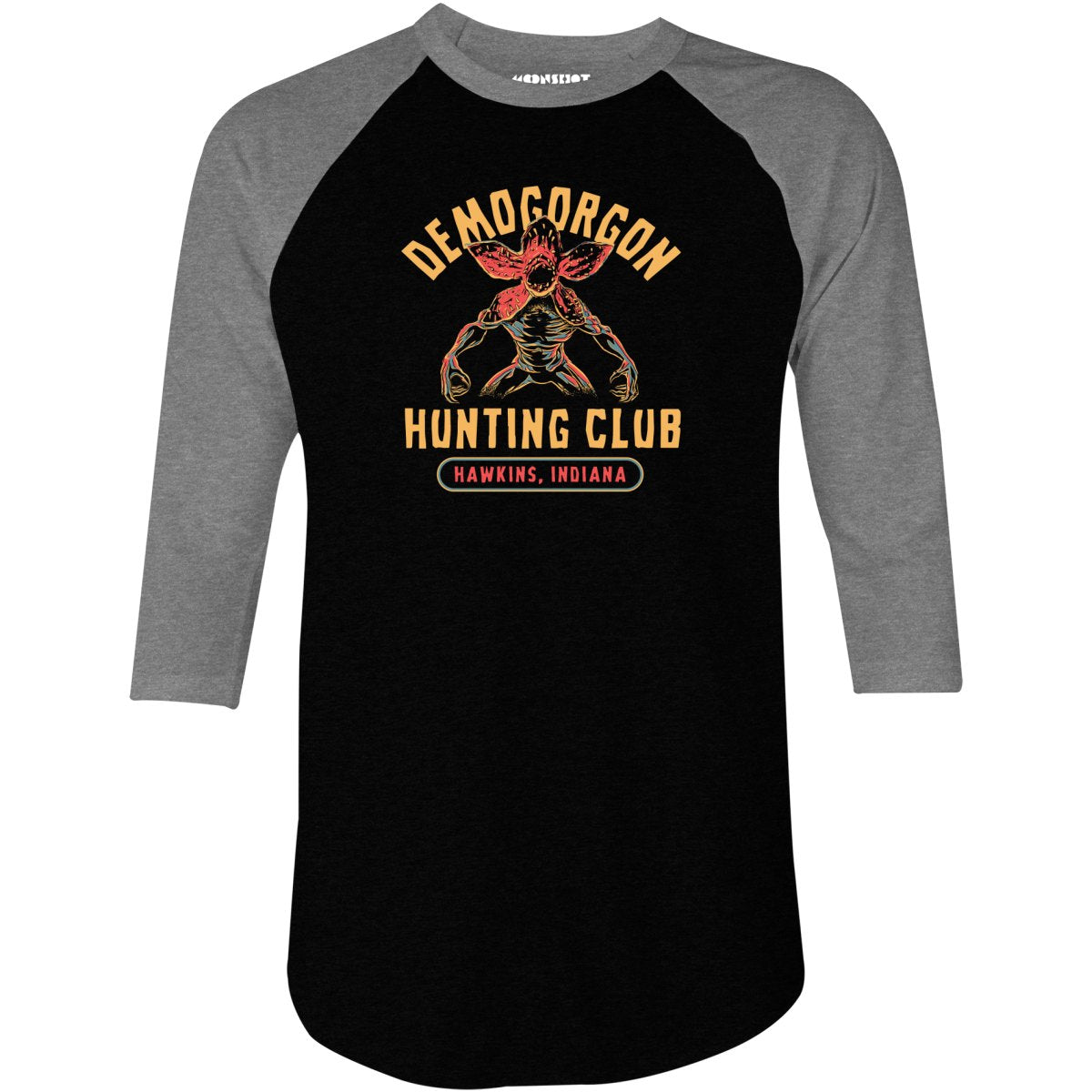 Demogorgon Hunting Club - 3/4 Sleeve Raglan T-Shirt
