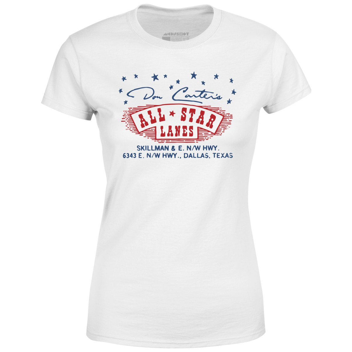 Don Carter's All Star Lanes - Dallas, TX - Vintage Bowling Alley - Women's T-Shirt