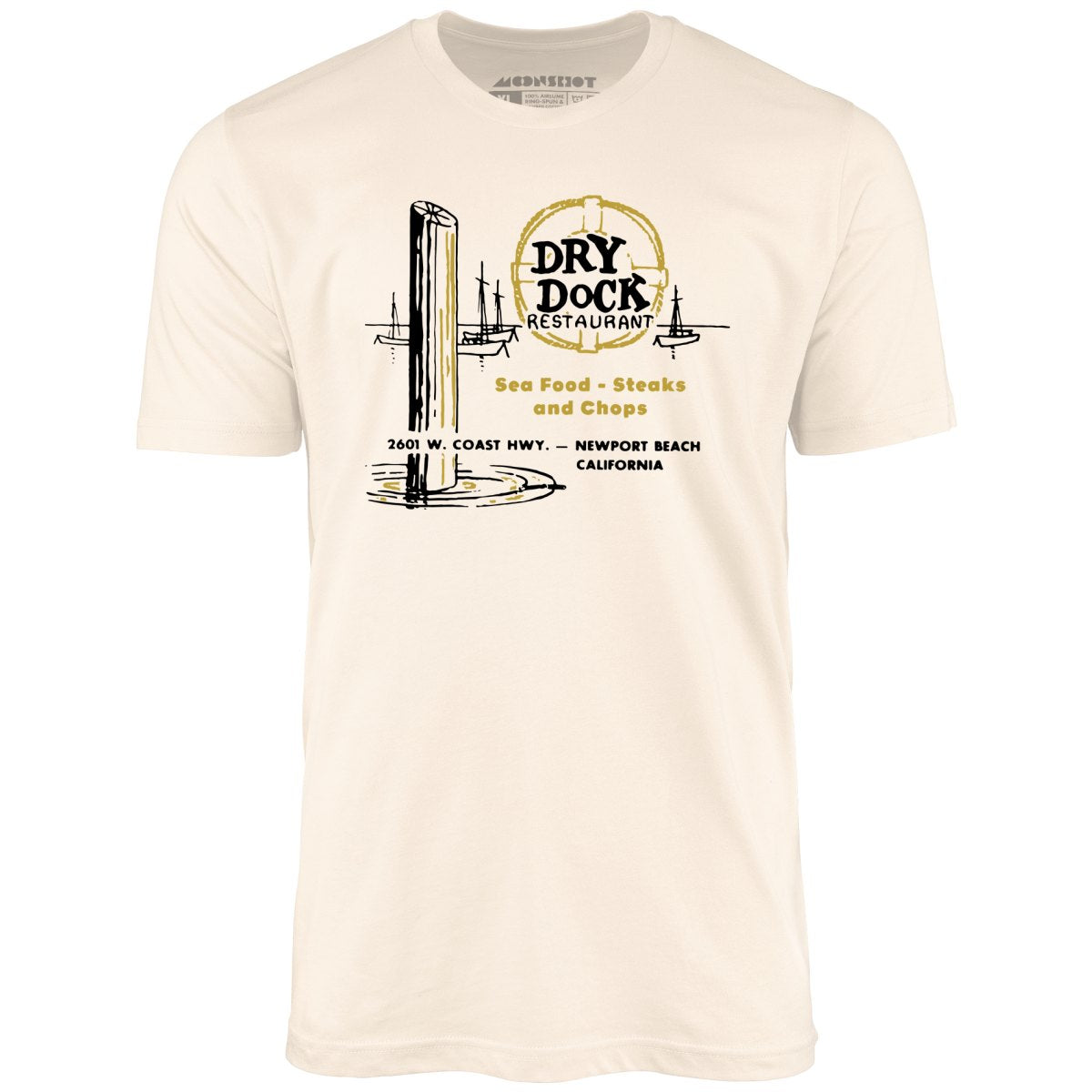 Dry Dock - Newport Beach, CA - Vintage Restaurant - Unisex T-Shirt