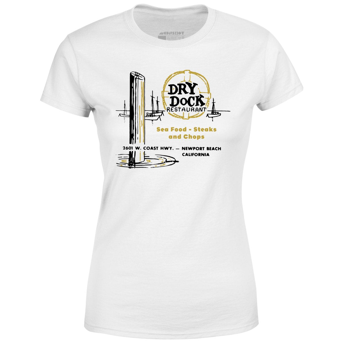 Dry Dock - Newport Beach, CA - Vintage Restaurant - Women's T-Shirt