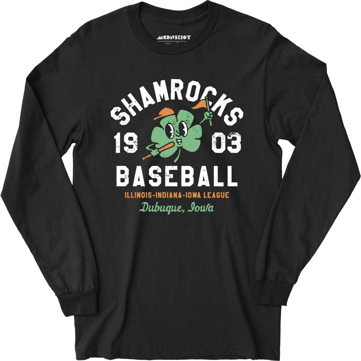 Dubuque Shamrocks - Iowa - Vintage Defunct Baseball Teams - Long Sleeve T-Shirt