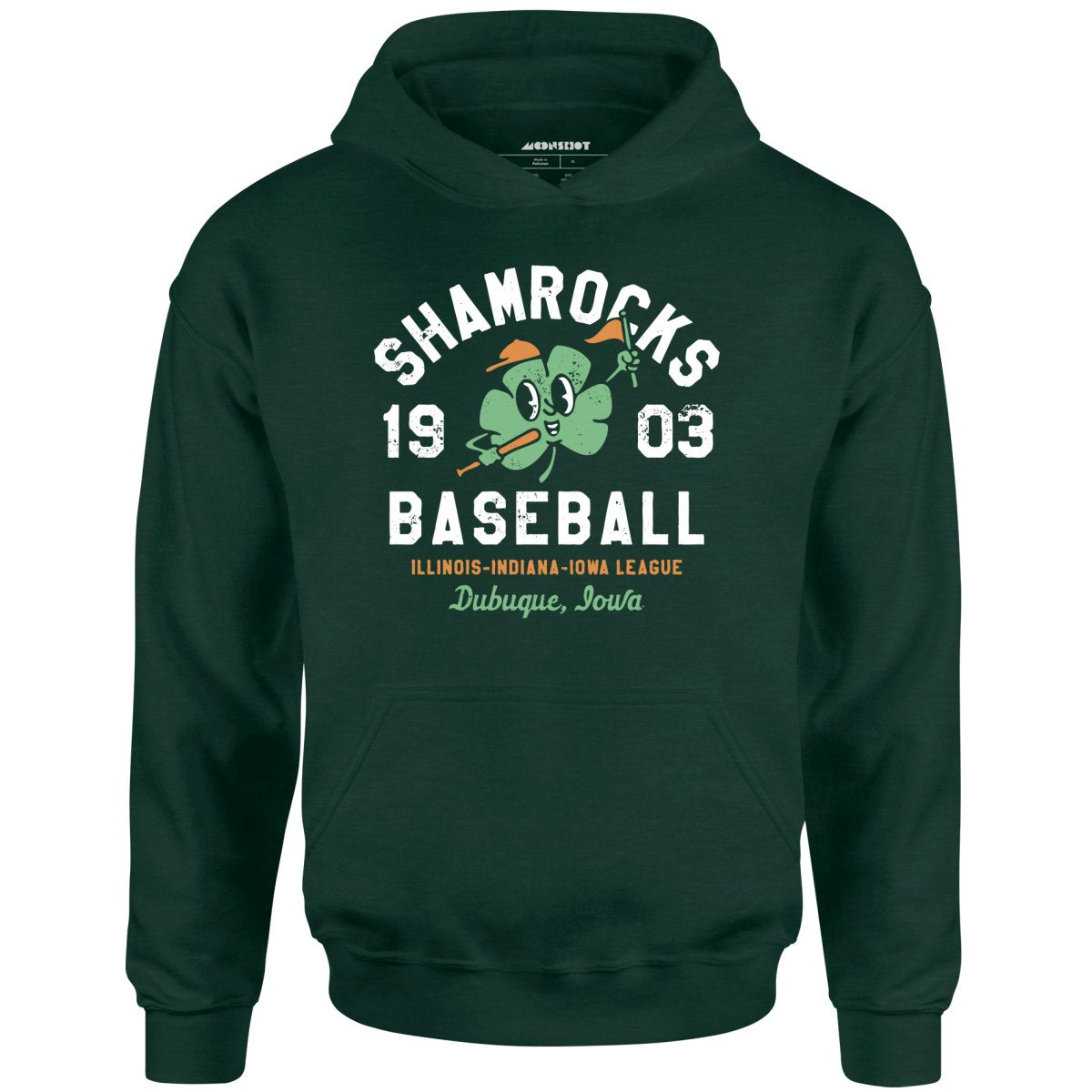 Dubuque Shamrocks - Iowa - Vintage Defunct Baseball Teams - Unisex Hoodie