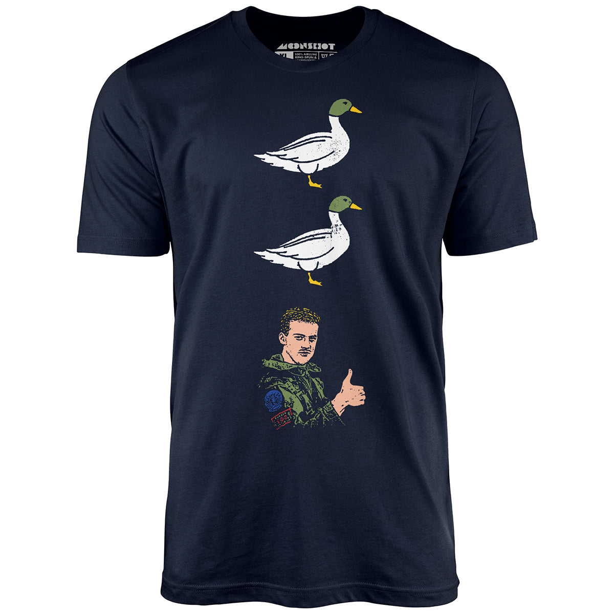 m00nshot Duck Duck Goose - Top Gun Parody Meme Mashup T-Shirt Navy / 2XL